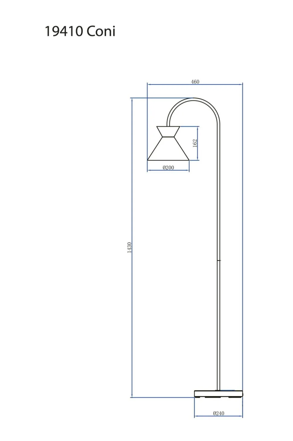 Aneta Lighting Gulvlampe Coni