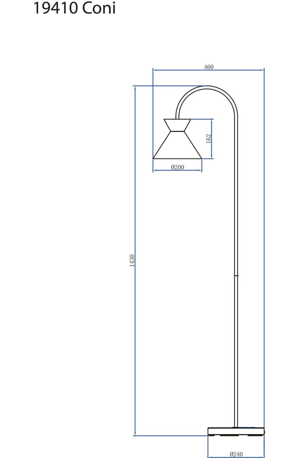 Aneta Lighting Gulvlampe Coni