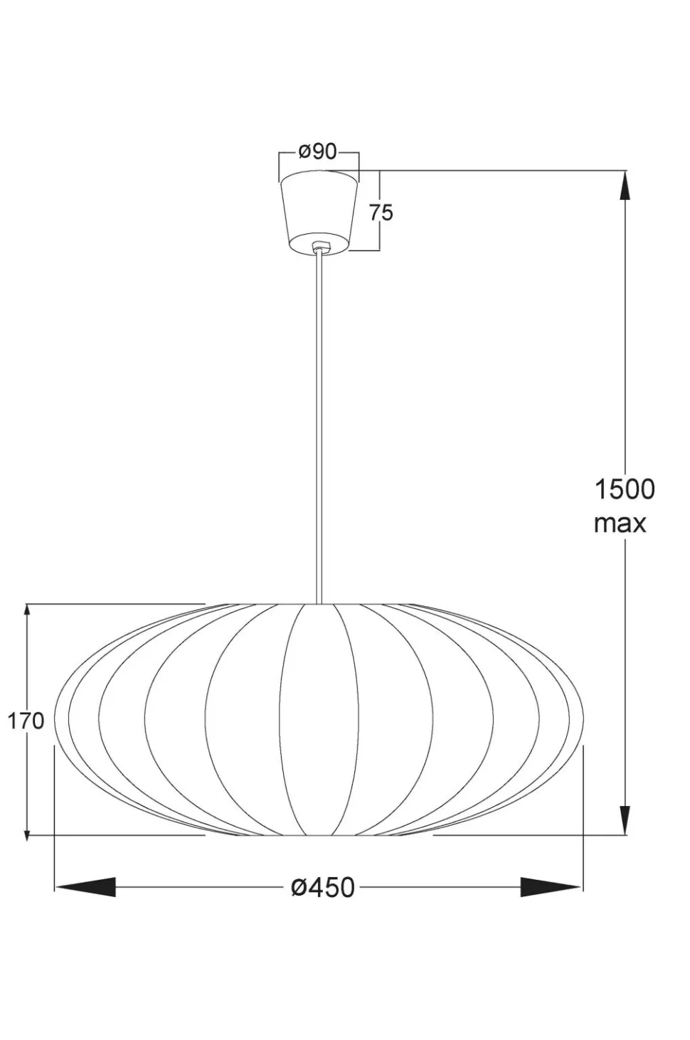 Aneta Lighting Loftlampe MAMSELL diameter 45
