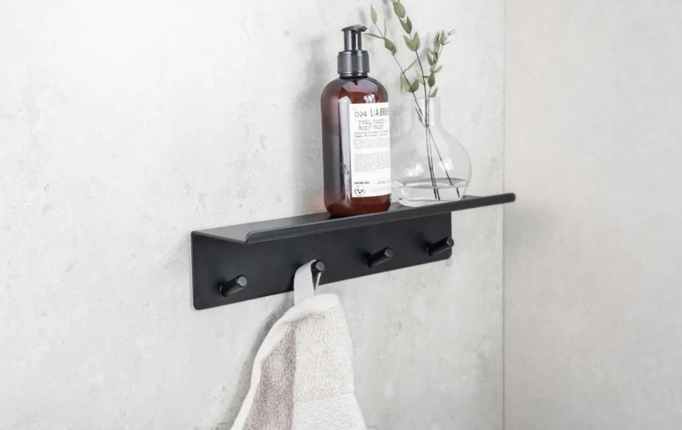 Beslag Design Base - krogskinne med hylde