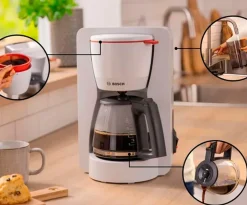 Bosch Kaffemaskine Tka2m111 Hvid 1200watt aftagelig tank