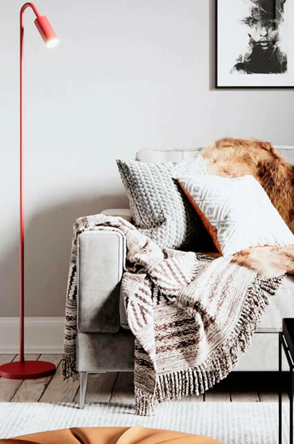 By Rydéns Gulvlampe Curve Højde 146 cm