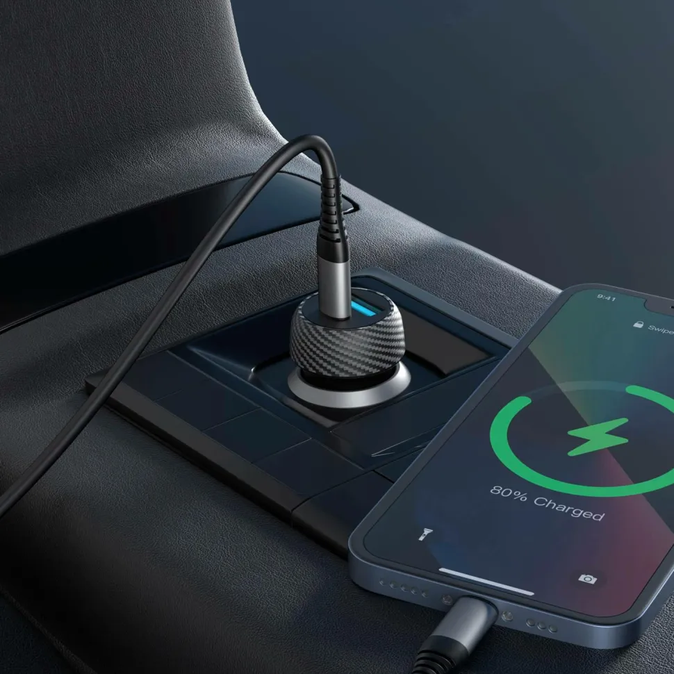 Celly Biloplader 1xusb-c PD 1xusb-a 45w