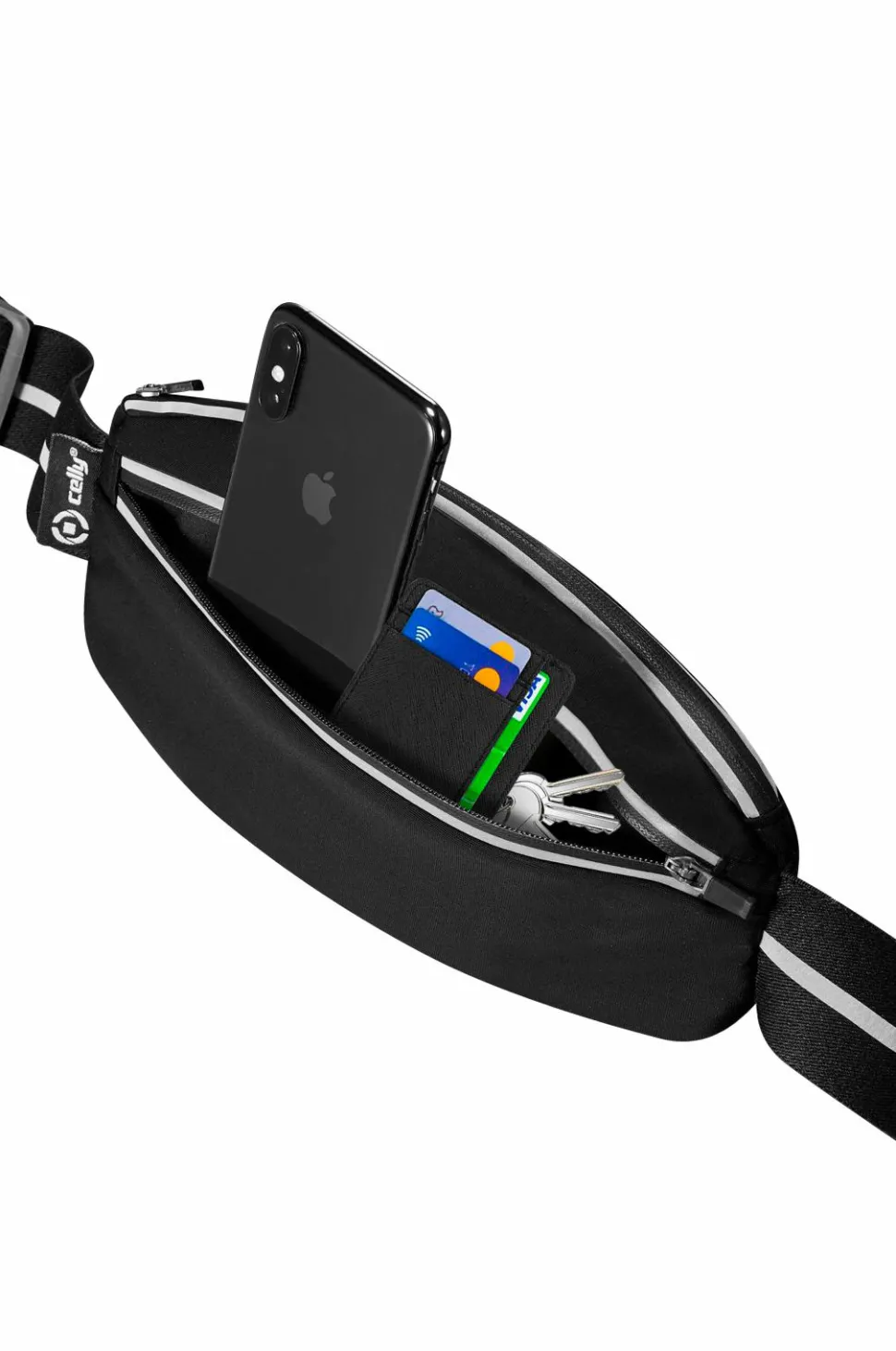 Celly Sportsbælte/telefonlomme maks. 6,9" Sort