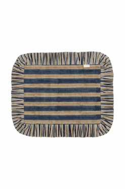 Chamois Dækkeservietter med flæser Jaipur STRIPE, sæt med 2
