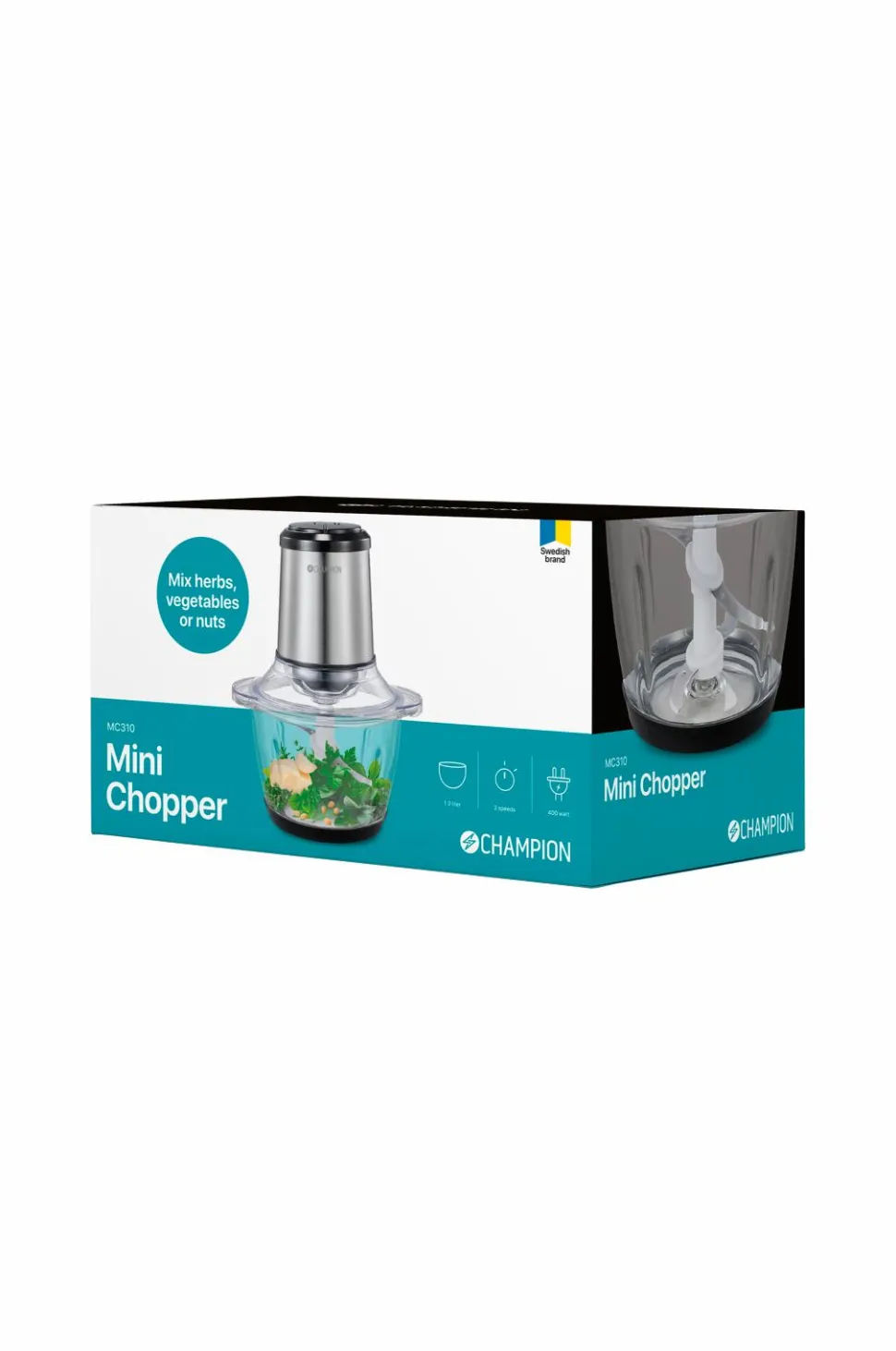 Champion Nordic Mini Chopper 1.2L Glasskål