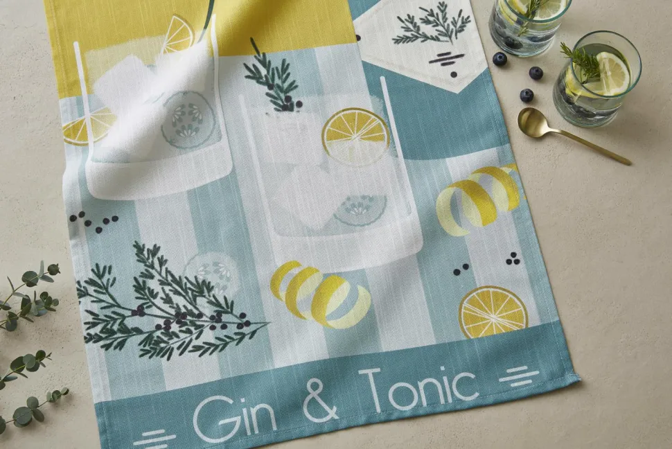 Coucke Køkkenhåndklæde Gin & Tonic 50x75 cm