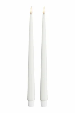DeluxeHomeart LED Keglelys skinnende 2,2x28 cm 2 stk.