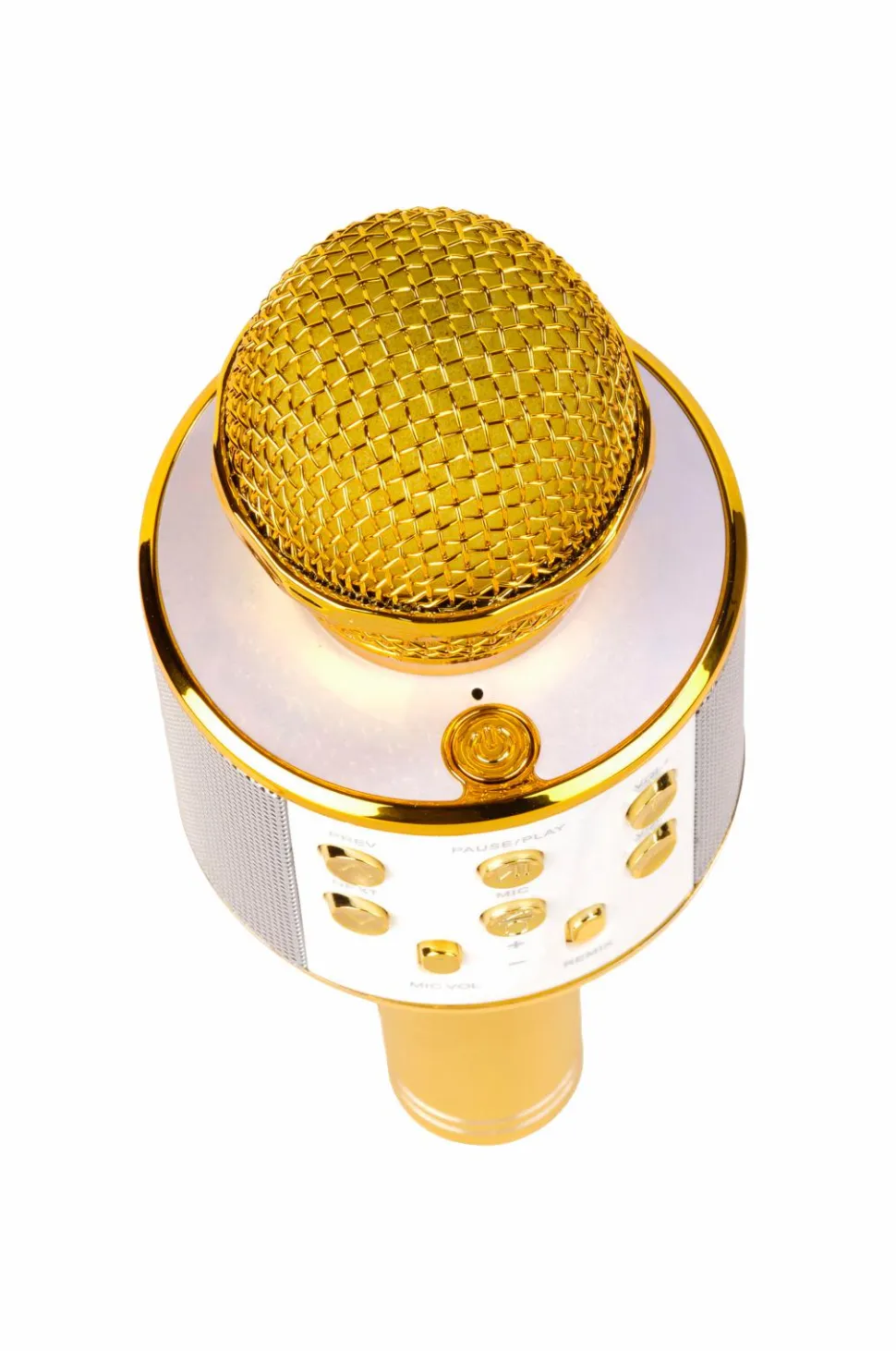 Denver Bluetooth-karaokemikrofon med indbygget højttaler Guld