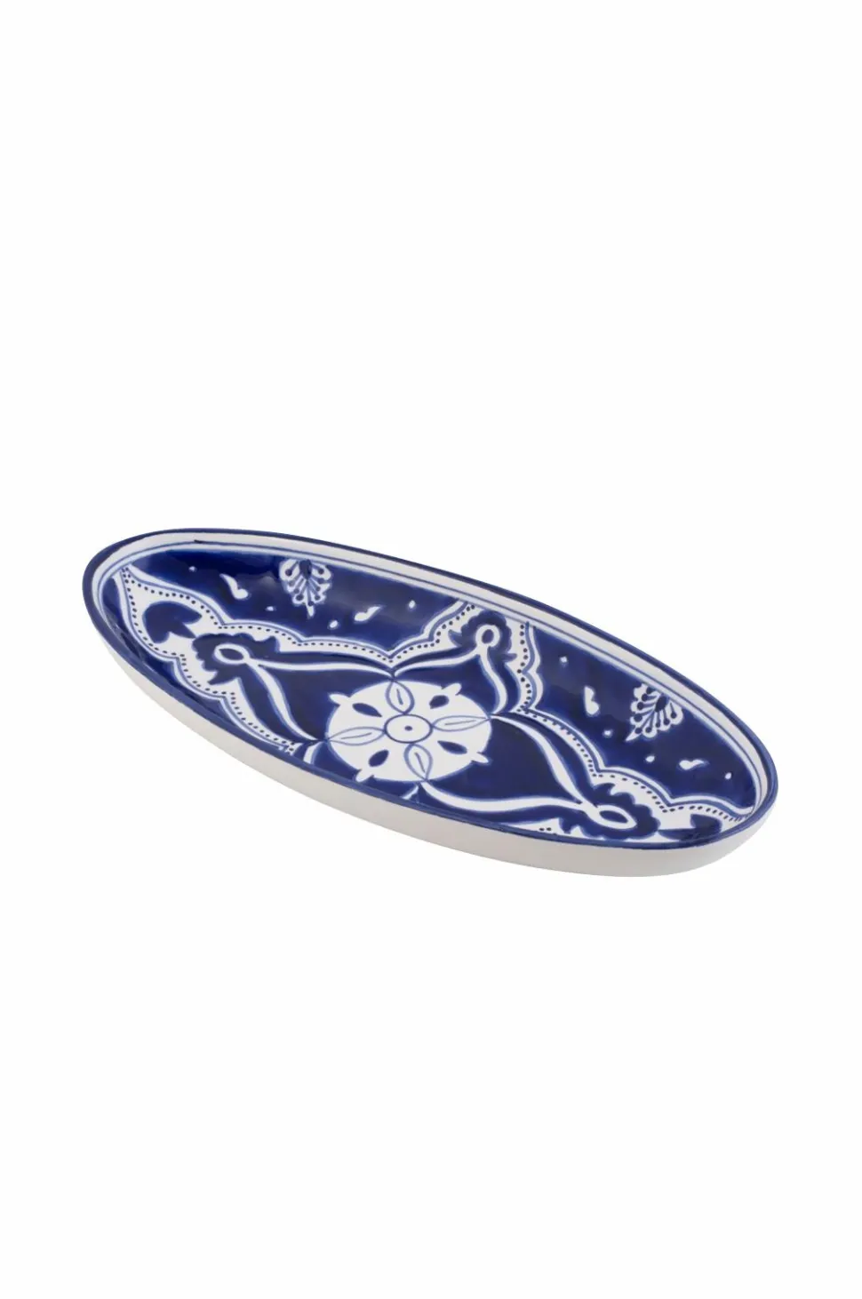 Dishes & Deco Ovalt fad Blue Fond 40 cm
