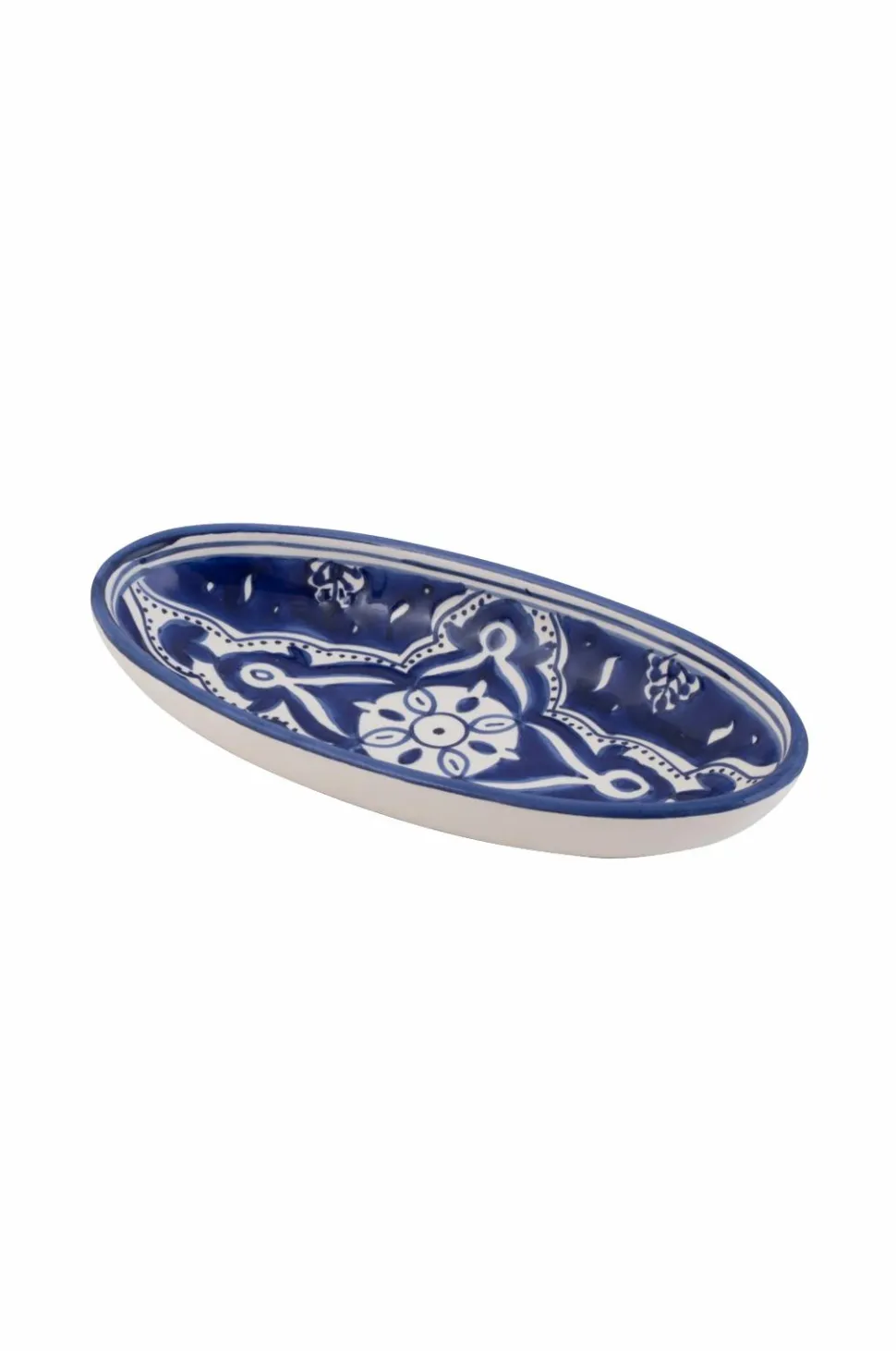 Dishes & Deco Ovalt fad Blue Fond 20 cm