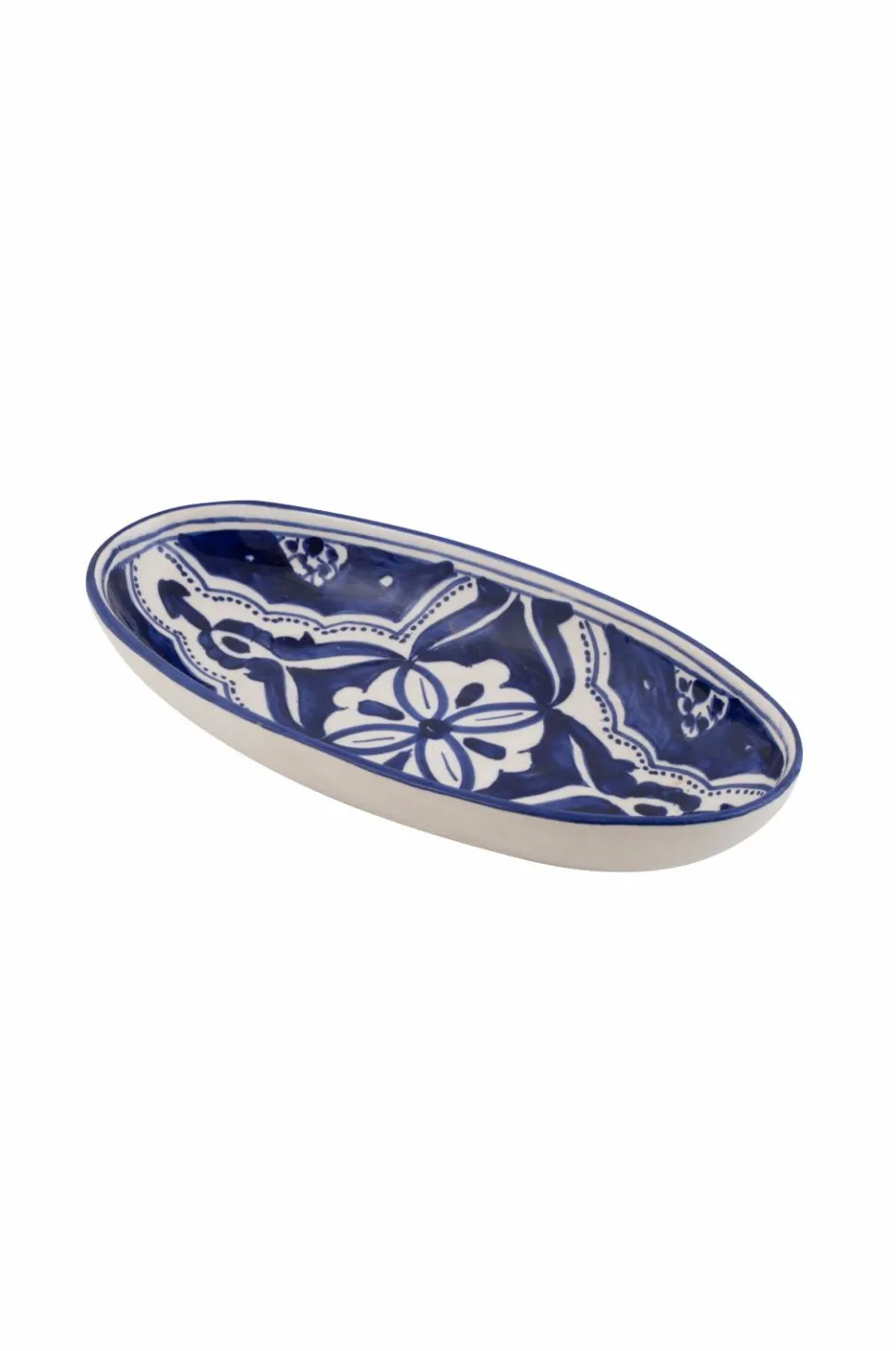 Dishes & Deco Ovalt fad Blue Fond 30 cm