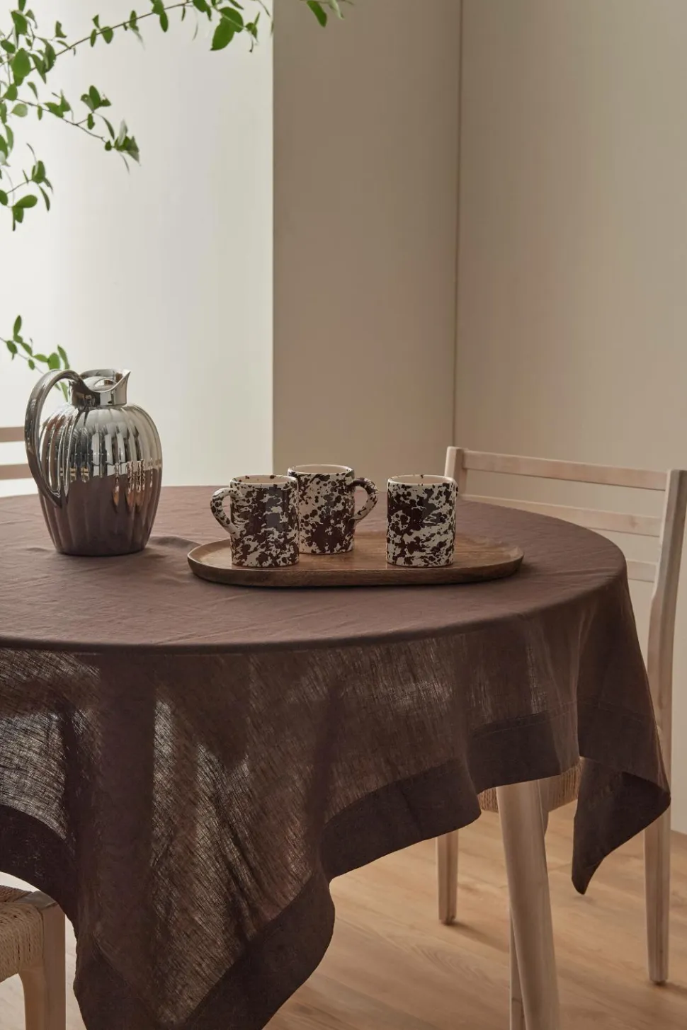 Ellos Home Dug Malva i 100% hør 140x140 cm