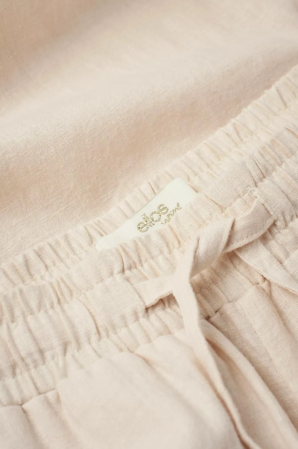 Ellos Home Natbukser Pyjama Pant Elly i genanvendt halvlinned