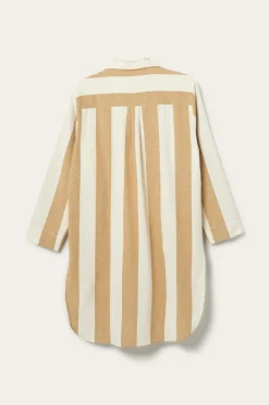 Ellos Home Natskjorte Valerie Block Stripe i bomuldsflonel