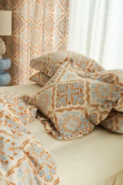 Ellos Home Pudebetræk Elly Tile Frill i genanvendt halvlinned