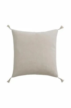 Ellos Home Pudebetræk Candice Tassel af vasket hør, 50x50 cm