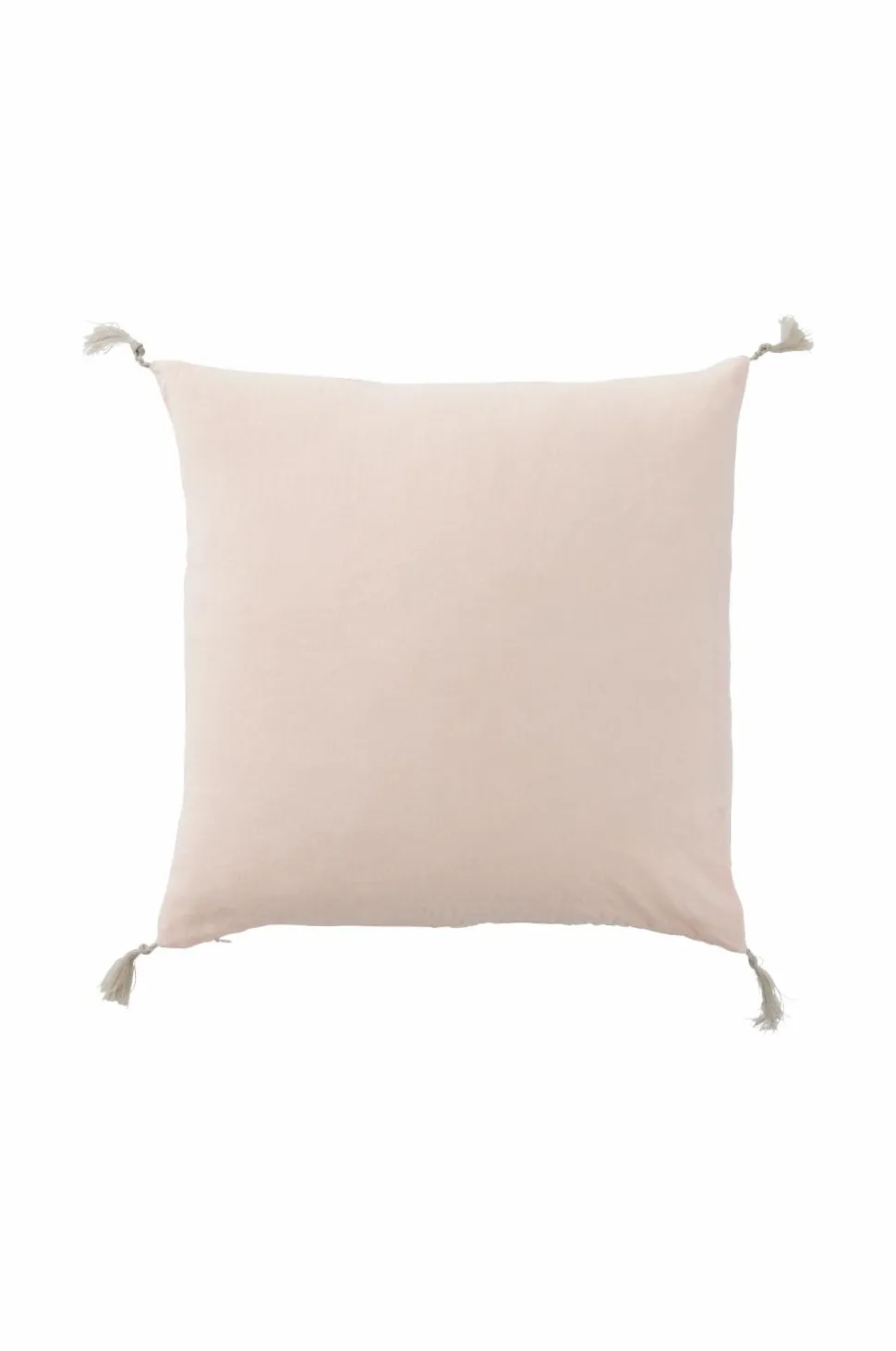 Ellos Home Pudebetræk Candice Tassel af vasket hør, 50x50 cm