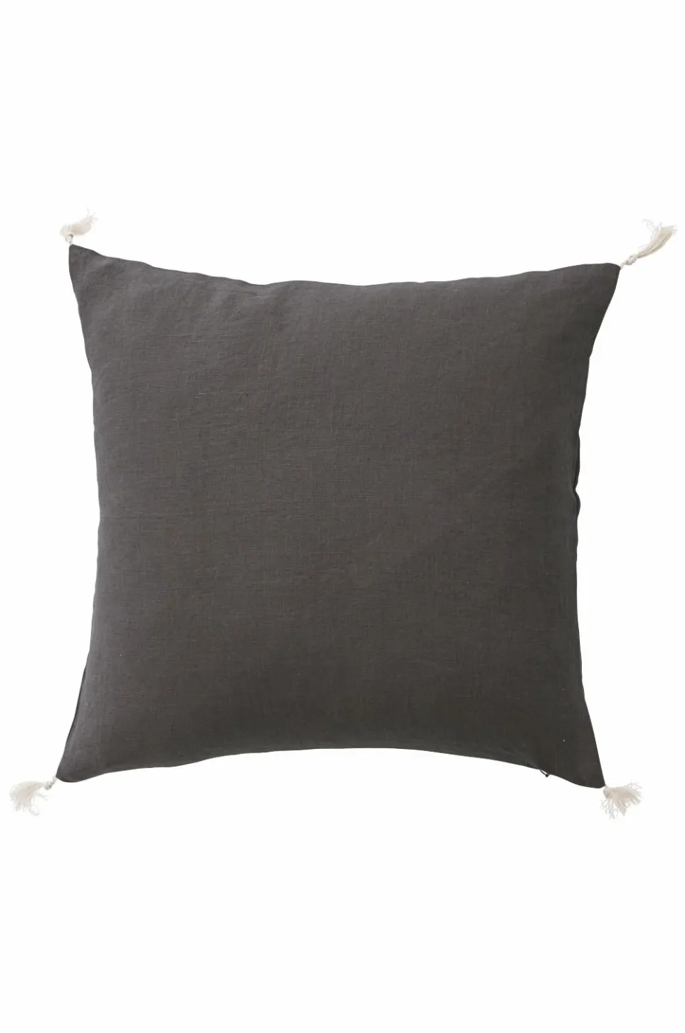 Ellos Home Pudebetræk Candice Tassel af vasket hør, 50x50 cm