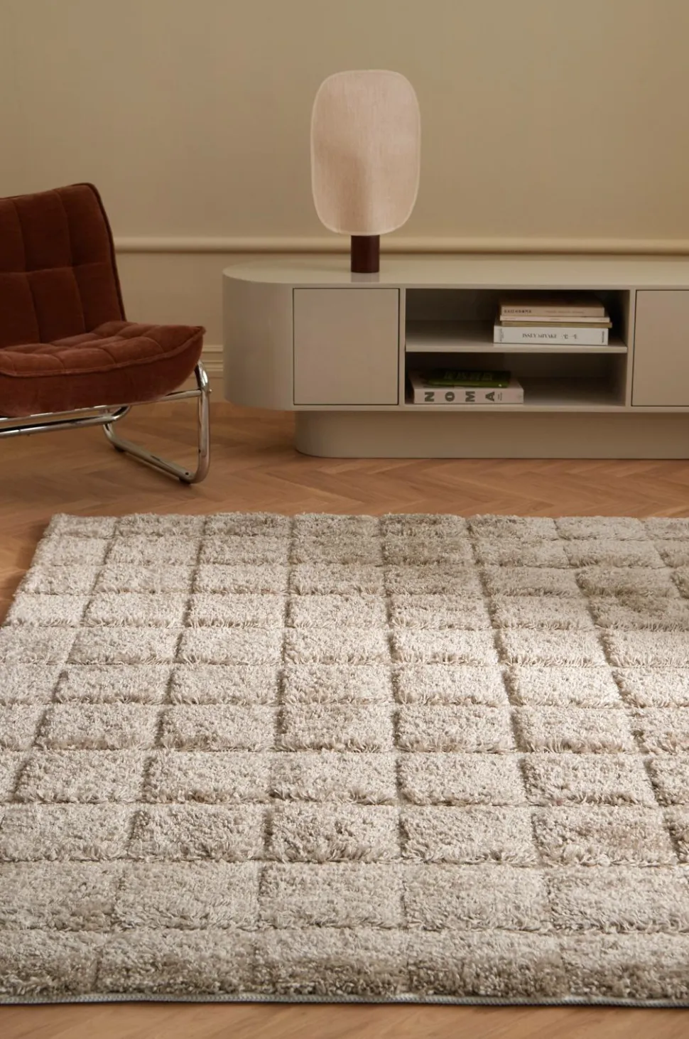 Ellos Home Ryatæppe Alba Check Shaggycarpet