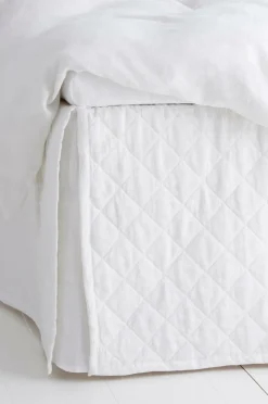 Ellos Home Sengekappe Candice Quilted i vasket hør, højde 60 cm
