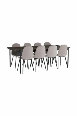 Ellos Home Spisebordssæt Gilda med 1 bord og 8 stole