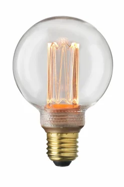Globen Lighting Pære E27 Laser LED Filament Globe 80 mm Klar 3,5 W