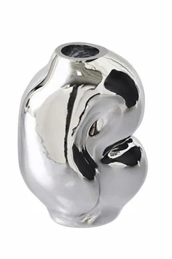 HKliving Gleam Glass lille vase krom