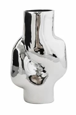 HKliving Gleam Glass høj vase krom