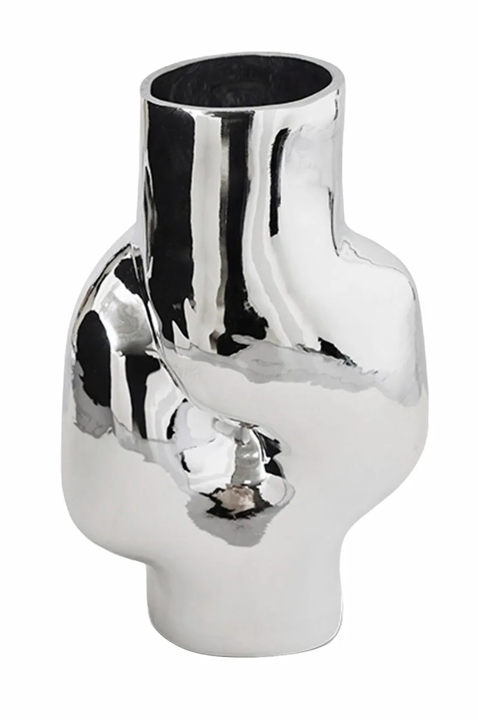 HKliving Gleam Glass høj vase krom