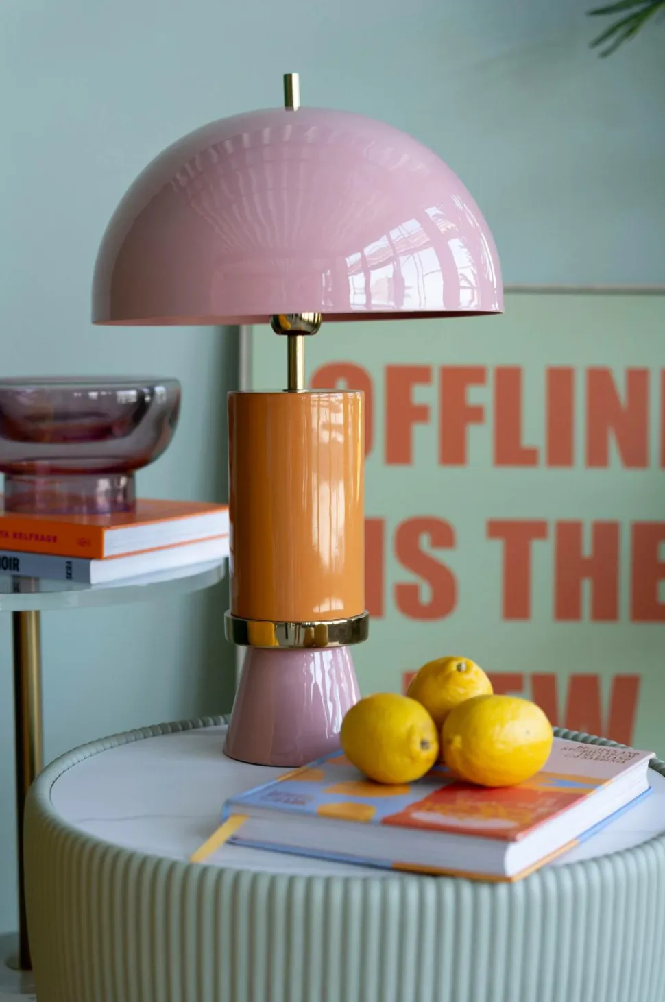 KARE Design Bordlampe Josy Pink 51cm