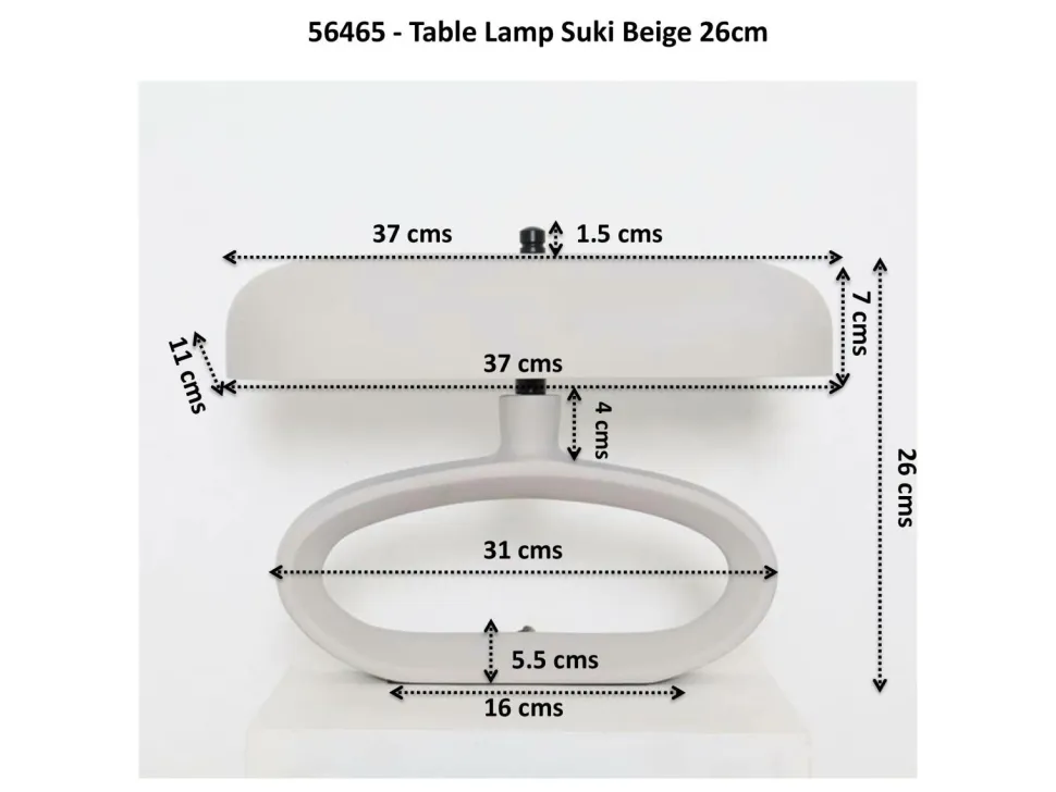 KARE Design Bordlampe Suki Beige 26cm