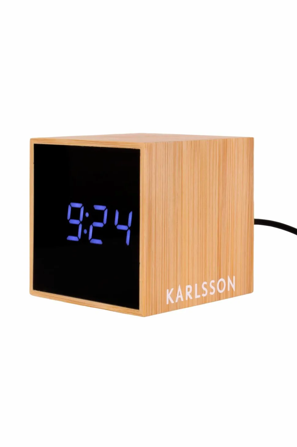 Karlsson Vækkeur Mini Cube Bamboo