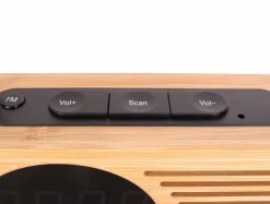 Karlsson Vækkeur Retro Radio Bamboo