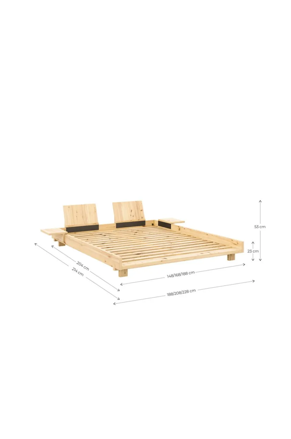 Karup Design Social Bed W. 2 Pcs Back Rests And 2 Pcs Side Tables