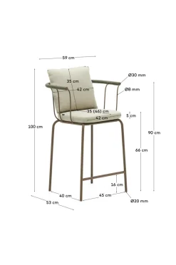 Kave Home Barstol Salguer, 2-pak