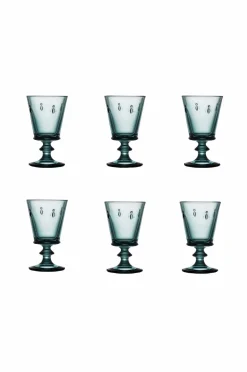 La Rochére Vinglas mørkeblå abeille 6 glas La Rochere