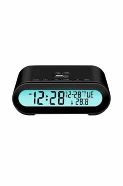 LogiLink Urradio med temperatur/luftfugtighed - USB-C/batteristrøm