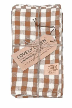 Lovely Linen Serviet Misty i vasket hør (4-pak)