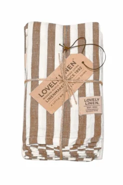 Lovely Linen Serviet Misty i vasket hør (4-pak)