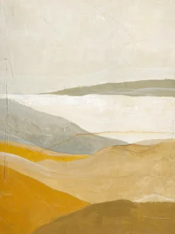 Malerifabrikken Design Painting / Yellow Field / 90x120 Cm / Sort ramme