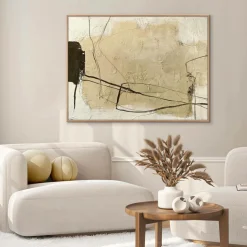 Malerifabrikken Design Painting / Cloudline / 120x90 Cm / Egetræsramme
