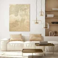 Malerifabrikken Design Maleri / Metallic Champagne / 90x120 Cm