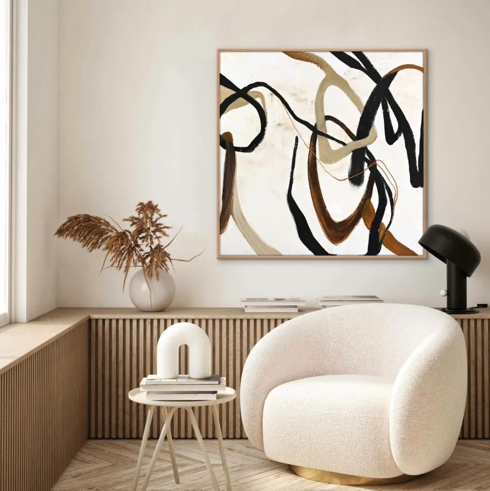 Malerifabrikken Design Painting / Once Again / 100x100 Cm / Egetræsramme