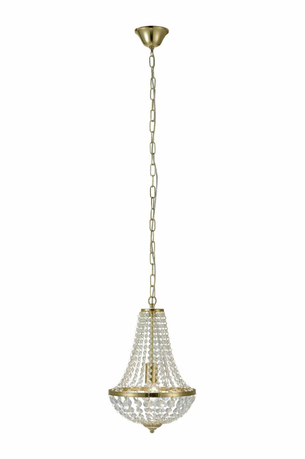 Markslöjd GRÄNSÖ Lysekrone 1L 30 cm Børstet messing/MC