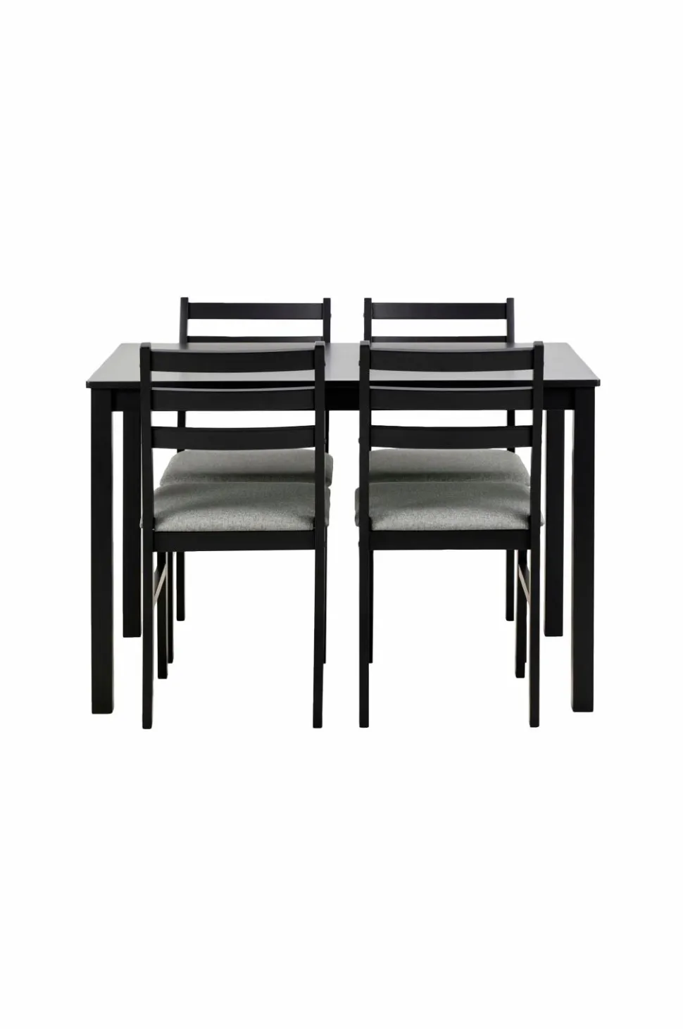NORDFORM Alicante rektangulært spisebordssæt med bord og 4 stole, 110x70x74,5 cm