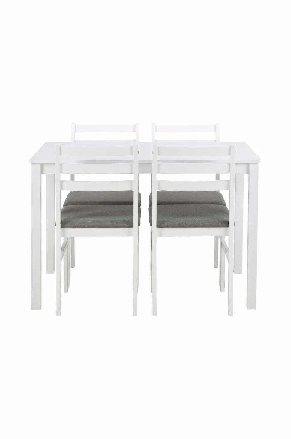 NORDFORM Alicante rektangulært spisebordssæt med bord og 4 stole, 110x70x74,5 cm