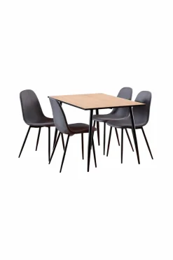 NORDFORM Wilma rektangulært spisebordssæt 120x80x75 cm