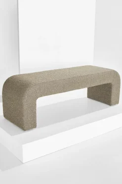 Pastill Odette bænk i bouclé 120x41 cm