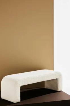 Pastill Odette bænk i bouclé 120x41 cm